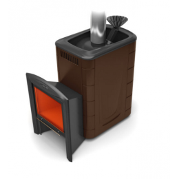 Дровяная печь для бани TMF Гейзер 2014 Inox Витра ЗК шоколад